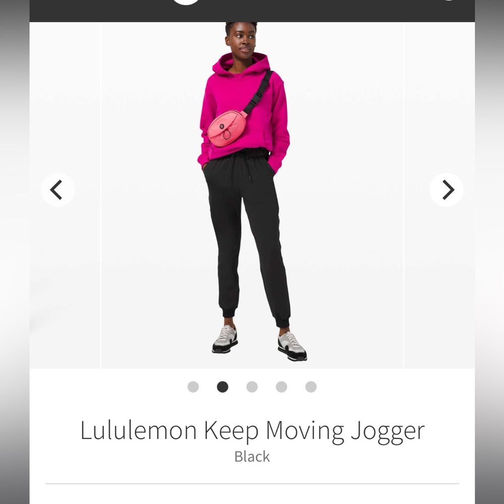 LULULEMON Keep Moving black joggers size 8